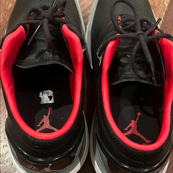 Nike Jordan Black and Red Athletic Golf Shoes - Picture 5 of 16